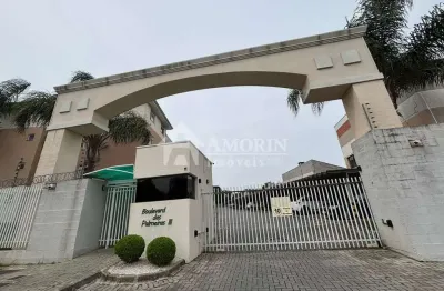 Apartamento á venda, fazendinha- curitiba pr, boulevard das palmeiras, semi-mobiliado, 3 dormitórios