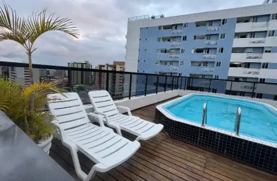 Excelente apartamento todo mobiliado para locação anual com dois dormitório. em cabo branco.