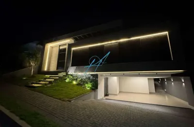 Casa à venda em maringá, chácaras aeroporto, com 3 suítes, com 280 m², ecogarden residence