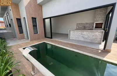 Casa nova, 3 dormitórios (uma suíte), com piscina, em condomínio fechado. bairro ondinhas