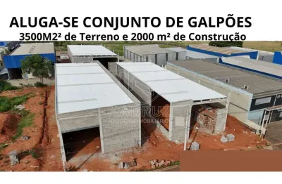 Conjunto de 3 galpões para locação - distrito industrial dr. carlos arnaldo: 6 salas, 12 banheiros, 10 vagas de garagem, 2.000,00 m²!