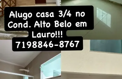 Casa duplex 3/4  no condomínio alto belo na caixa d'agua em lauro de freitas