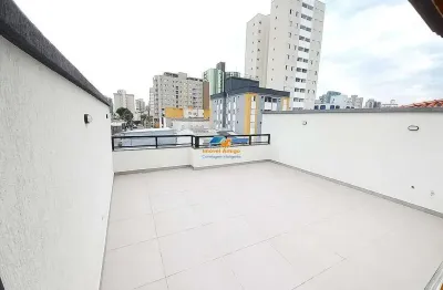 Cobertura com elevador e de baixo condomínio 110m² na vila guiomar - novo, pronto para morar!