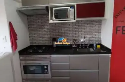 Apartamento semimobiliado com closet e churrasqueira em vila guiomar, santo andré