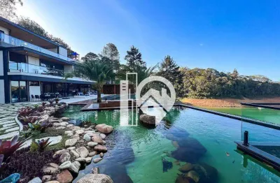 Mansão beira represa de igaratá à venda, 670 m²  condomínio recanto pássaros jacareí/sp