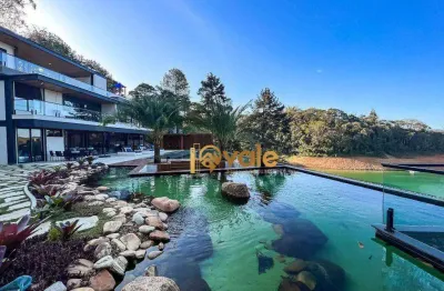 Mansão beira represa de igaratá à venda, 670 m²  condomínio recanto pássaros jacareí/sp