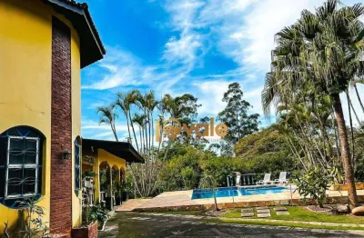 Chácara com 4 dormitórios à venda, 5465 m²  - condomínio lagoinha - jacareí/sp