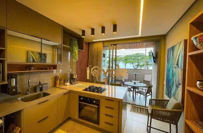 Apartamento com 2 dormitórios frente mar à venda, 100 m²- praia grande - ubatuba/sp