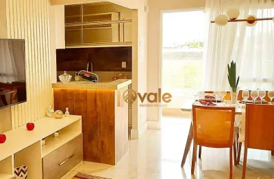 Apartamento com 3 dormitórios para alugar, 84 m²- villa branca - jacareí/sp