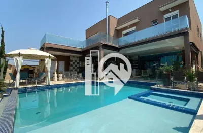Casa de luxo mobiliada com 4 suítes à venda, 600 m² de alto luxo no condomínio reserva do paratehy - sjcampos/sp