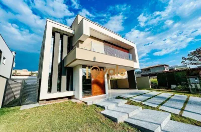 Casa com piscina em frente praça, 374m2, 5 suítes à venda condomínio alphaville - sjcampos/sp