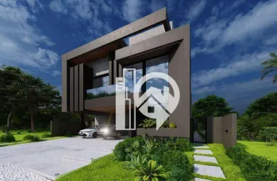 Casa em construção com projeto contemporâneo à venda - condomínio alphaville i - sjcampos/sp