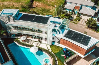 Casa de luxo com 5 dormitórios à venda, piscina ampla, sauna e home cinema  condomínio reserva do paratehy - são josé dos campos/sp