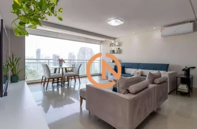 Cobertura duplex mobiliada no brooklin com amplo terraço e vista livre