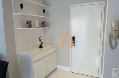 Apartamento para locação com 54m², 1 quarto, sendo suíte, 2 banheiros e 1 vaga de garagem