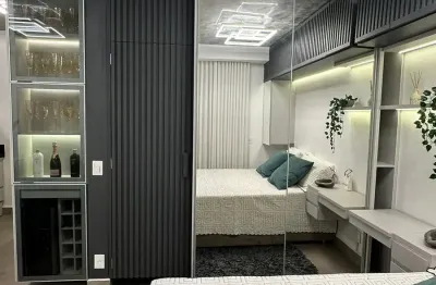 O mais lindo flat mobiliado a venda em goiania no predio mais moderno e tecnologico, com piscina de borda infinita no rooftop, possibilidade de renda faixa de 6 mil mes