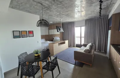 Flat com piscina no 38 andar, 4 saloes de festas, sauna, academia, mobiliado e decorado