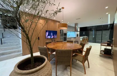 Sobrado a venda 5 suítes piscina churrasqueira ilha gourmet mobiliado condomínio fechado