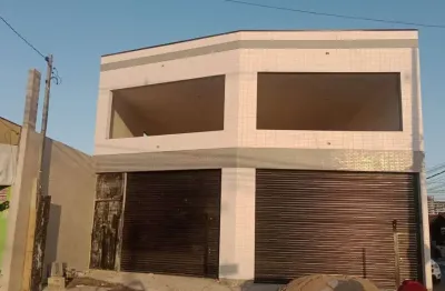 Loja galpão comercial para locação no maracanã, praia grande-sp: 1 sala, 1 banheiro, 2 vagas de garagem.