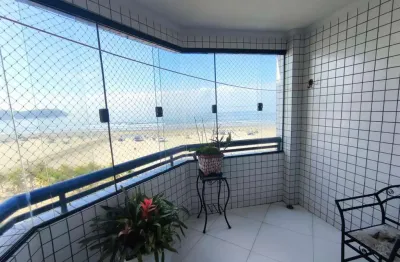 Apartamento de luxo frente mar com 3 dormitórios e 2 suítes na guilhermina - praia grande-sp