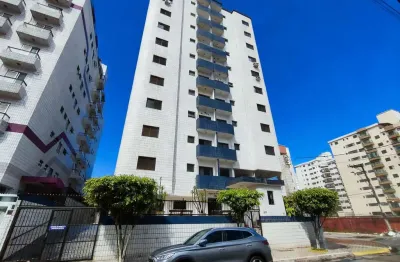 Apartamento para locação na guilhermina, praia grande-sp: 1 quarto, 2 salas, 1 banheiro, 1 vaga - 46m² de área!