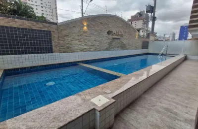 Aluguel apartamento mobiliado aviação, praia grande-sp: 2 quartos, 1 vaga e ar condicionado!