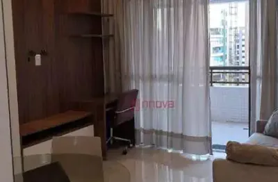 Apartamento com 1 dormitório para alugar, 50 m² por r$ 3.695/mês - alphaville i - salvador/ba