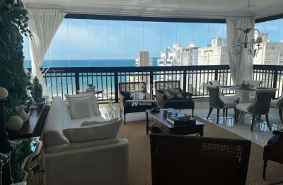 Alto padrão com vista mar e  4 suítes , meia praia, itapema - sc