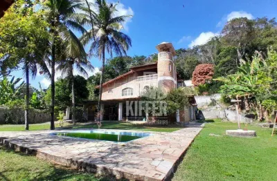 Maravilhosa casa com 7 quartos, 4 suítes, mirante, piscina, 2 churrasqueiras, 5 vagas, 360m² área construída por r$ 1.700.000,00 -serra grande/niterói