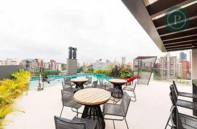 Apartamento com 1 dormitório para alugar, 31 m² por r$ 4.850/mês - bigorrilho - experimente o atendimento boutique!