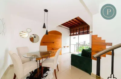 Apartamento duplex com 2 dormitórios para alugar, 80 m² por r$ 4.587,00/mês - cabral - curitiba/pr