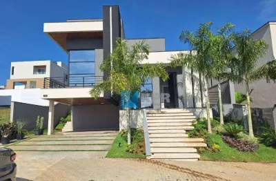 Casa à venda, belíssima, semi térrea, 290 m² de área construída, ambientes integrados, 3 suítes, piscina, no condomínio alphaville 2! agende  visita!