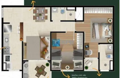 Apartamento à venda com 2 dormitórios, 66 m² - centro - jacareí/sp