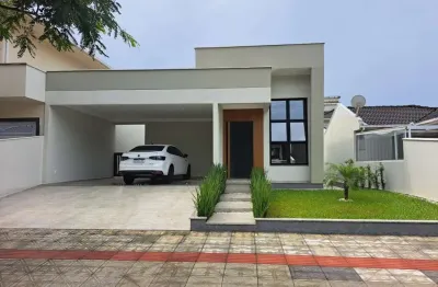 Casa em condomínio fechado com 3 quartos à venda na rua monte cambirela, 455, praia de fora, palhoça, 137 m2 por r$ 990.000