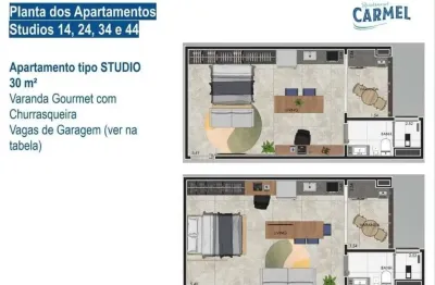 Apartamento com 1 quarto à venda na rua regente feijó, 54, vila bocaina, mauá, 30 m2 por r$ 250.000