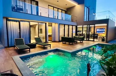 Casa de alto padrão à venda em condomínio fechado – arquitetura contemporânea