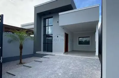 Casa à venda em tijucas, lot. bosque da mata - areias, com 2 quartos, 81m²