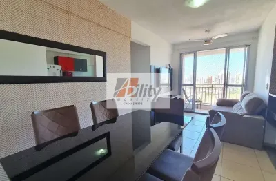 Apartamento mobiliado para locação 3 quartos, 1 suite, 2 vagas, 69m², garden 3 américas, cuiabá - m