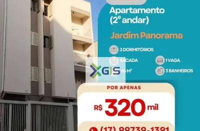 Apartamento - 3 dormitórios - jardim panorama - r$ 320.000