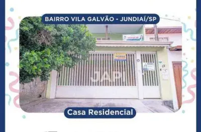 Casa com 3 quartos à venda, 267 m² por R$ 649.000 - Vila Galvão - Jundiaí/SP