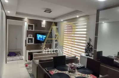 Apartamento semimobiliado em serraria: 2 vagas cobertas e churrasqueira