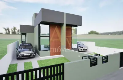 Casa geminada com 2 dorm (1 suíte) e passagem lateral em forquilhas