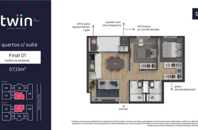 Twin urban habitat - apartamento à venda no bairro portão - curitiba/pr