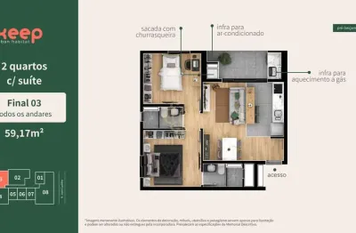 Keep urban habitat - apartamento à venda no bairro água verde - curitiba/pr