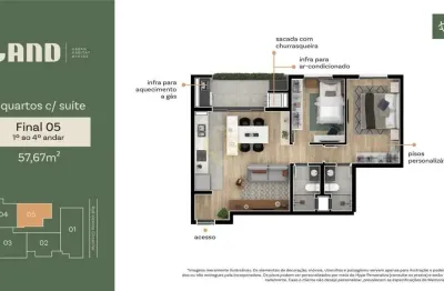 Land urban habitat - apartamento à venda no bairro boa vista - curitiba/pr