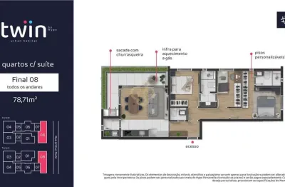 Twin urban habitat - apartamento à venda no bairro portão - curitiba/pr
