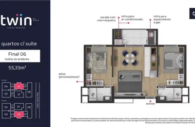 Twin Urban Habitat - Apartamento à venda no bairro Portão - Curitiba/PR