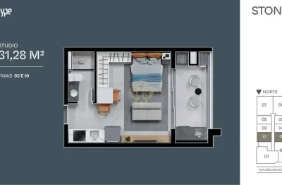 Stone urban habitat - apartamento à venda no bairro novo mundo - curitiba/pr