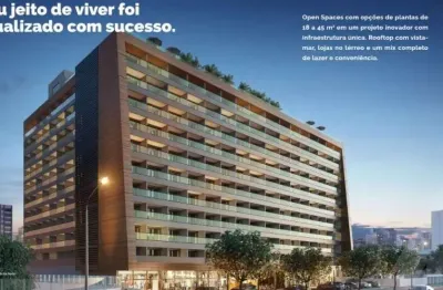 Studio quarto e sala para venda com vista mar em armação pituba com varanda e infraestrutura completa