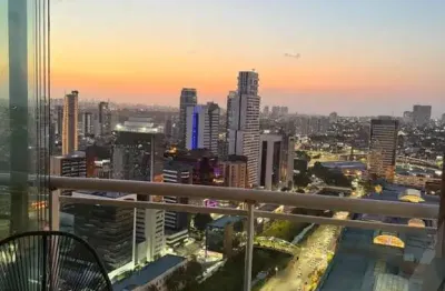 Cobertura com 2 quartos e 1 suíte mobiliada para locação no Mandarim Salvador Shopping com 2 vagas de garagem e infraestrutura completa